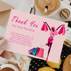 Carte De Remerciement Personnalisée Personnalisée Impression Écologique <span class=keywords><strong>Achat</strong></span> Merci Carte De Commande pour Soutenir Les Petites Entreprises - Product Image 1