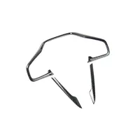 Pour Honda Civic 10th 2016-2018 accessoires extérieurs ABS fibre de carbone Texture voiture volant cadre décoration couverture