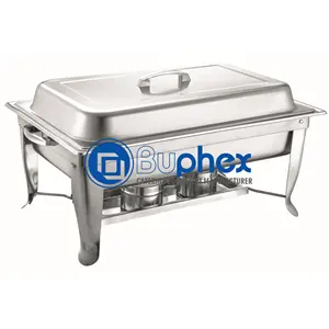 Buphex SS201 High Quality Economy Chafer 9L 533-1 Foldable Chafing Dish With GN1/1x1 Food Warmer For Hotel Restaurant Buffet