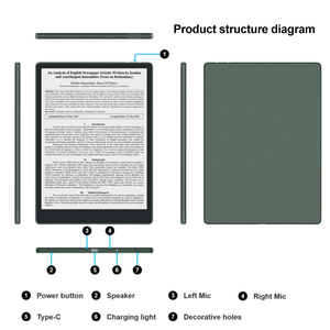 Lector de Libros Electrónicos de Tinta Electrónica de <span class=keywords><strong>8</strong></span>.2 <span class=keywords><strong>Pulgadas</strong></span>, Tableta Android con Protección Ocular, Lector de Libros Electrónicos, Tableta con Lápiz Óptico, Libro Electrónico para Niños - Product Image 3