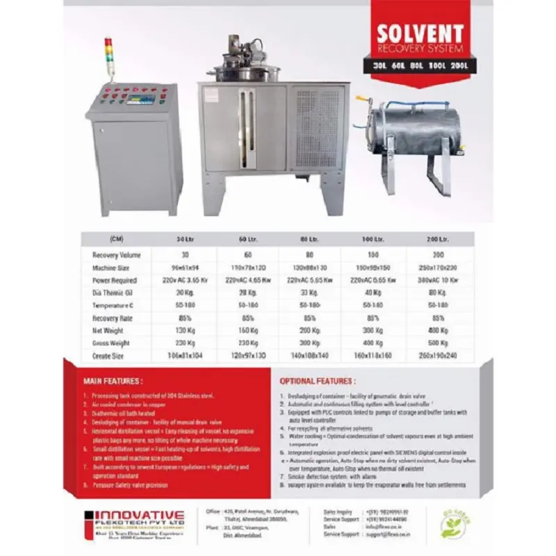 Unità di recupero del solvente esaurito-unità di distillazione con solvente-unità di riciclaggio del solvente-sistema di distillazione del solvente raschiato
