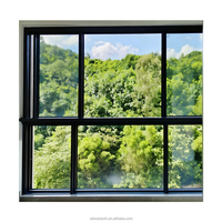 Ventanas Corredizas Horizontales de Aluminio Arquitectónico, Doble Acristalamiento, Rotura de Puente Térmico, Certificación ISO9001/CE, Modernas, para Sala de Estar de Hotel