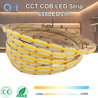 Station de coiffure avec bande LED COB 608 LED 24V 14W double CCT avec certification CE pour service de coloration capillaire et éclairage à température de couleur ajustable