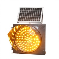 Vente Flash : Gyrophare Solaire Ambré Haute Luminosité à LED Clignotant pour la Sécurité des Intersections Routières