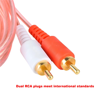 Câble audio double RCA mâle 3,5 mm torsadé de haute qualité, 1,5 m, gaine PVC, blindage feuille, pour amplificateur répartiteur de lecteur DVD