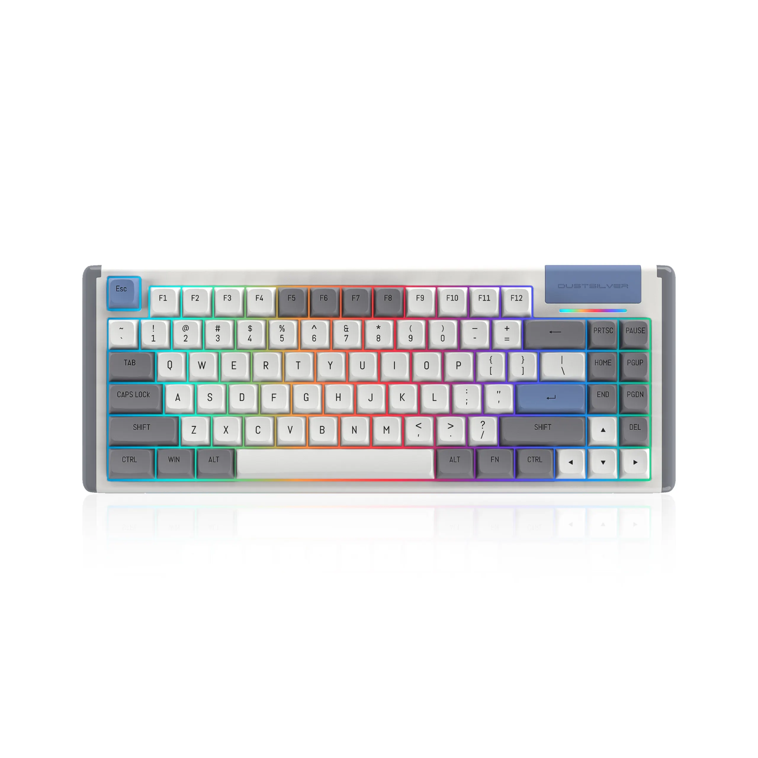 Dustsilver K84 Original Factory Custom Mechanical Keyboard Color Wired Led Light Gaming Keyboard English Package