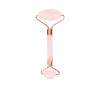 Ensemble de rouleaux de jade en quartz rose et Gua Sha, planche de massage facial avec logo personnalisé, fabriqué en Chine pour le visage
