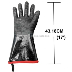 Gants de sécurité pour barbecue, four, résistants à la chaleur, en néoprène, antidérapants, pour fumoir, cuisine, barbecue - Product Image 6