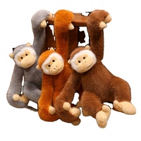 Peluche singe à longs bras suspendue, jouet en peluche animal pour décoration intérieure et cadeau