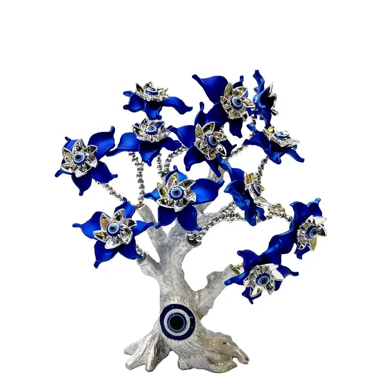 New Custom Fake Christmas Tree Of Life Blue Turkish Eye Decoration Ornaments Evil Eye Tree
