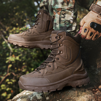 Bottes de randonnée et de trekking en cuir véritable à lacets - Résistantes à l'abrasion, confortables, respirantes, antidérapantes, toutes saisons