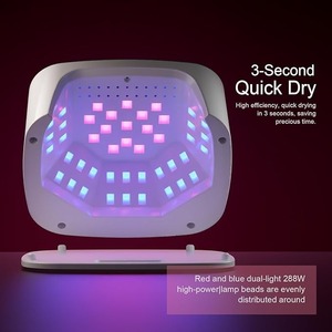 SUNX11 Rhinestone Nail <b>Lamp</b> - LED UV Gel Nail Dryer <b>with</b> Rainbow Crystal Design 3-Second Quick Dry Touch Screen, Detachable Base - Product Image 4