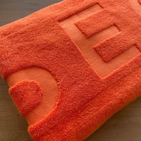 Serviette de plage en jacquard gaufré avec logo, serviettes de bain en coton personnalisées pour le sport, la gym et la plage