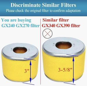 Trung Quốc bộ lọc không khí cho Honda <span class=keywords><strong>gx240</strong></span> gx270 8HP 9HP động cơ không khí sạch hơn cộng với bọt lọc trước Máy cắt cỏ tiller bộ phận - Product Image 4