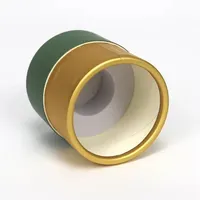 Emballage personnalisé en tube cylindrique en papier kraft noir rond pour huiles essentielles, parfums, cosmétiques, produits de beauté
