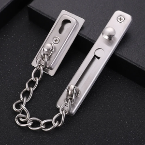 Chaîne de sécurité sans clé en acier inoxydable pour portes de chambre sans trous, loquet de porte épaissi pour une sécurité accrue - Product Image 5