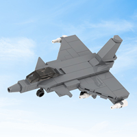 Kit de construction de briques MOC Scène Militaire Avion de Chasse Dassault Rafale Modèle DIY Jouets Créatifs pour Enfants MOC5121