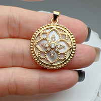 Mode Zircon mer coquille pierre hexagramme étoile pendentifs breloques pour la fabrication de bijoux femmes collier