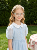 En stock, lunettes optiques rondes de luxe en acétate, montures de lunettes pour enfants haut de gamme, durables, confortables pour un usage quotidien