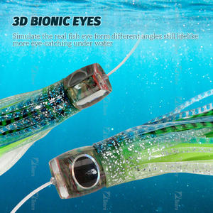 PESCA cabeza acrílica Trolling señuelos gancho Big game señuelos <span class=keywords><strong>película</strong></span> láser pulpo falda Trolling cebo - Product Image 5