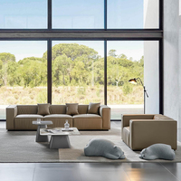 Canapé modulaire 2 places tendance, style contemporain, canapé d'hôtel, ensemble de canapés en cuir sectionnels pour hall d'hôtel