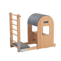Baril d'escalade Pilates stable avec réglage avant-arrière, mousse haute densité, bois d'érable pour exercices de stretching du tronc