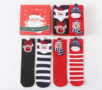 Nouvelles Chaussettes de Noël pour Femmes, Modèle Hiver, à Motifs Dessin Animé, Tricotées, Écologiques, Respirantes, Colorées et Amusantes