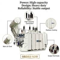 Transformateur abaisseur immergé dans l'huile triphasé 132 kV certifié ANSI pour centrales d'énergie renouvelable
