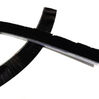 Brosse noire anti-poussière résistance à la chaleur Nylon plastique fil poils porte fenêtre joint bande brosse