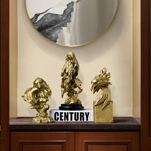 Aigle à tête blanche descendant sur une branche d'arbre Figurine décorative décor de bureau à domicile percher aigles ailes de gloire emblème Statue de liberté - Product Image 5