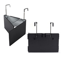 Maquillage de coiffeur rectangulaire portable pliable et suspendu à trois côtés multi-angle avec miroir de barbier à LED