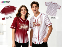 Jersey Baseball Crop Top Ukuran Besar Bernapas, Custom, Berhiaskan Rhinestone, Logo Tim, Nama Atlet, Sablon Panas Profesional
