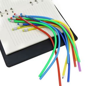 Lápices de Plástico Flexibles Personalizados al por Mayor, Multicolores, Lápices de Grafito Suaves y Flexibles para Estudiantes - Product Image 4