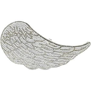 Women Elegant Angel Wings Rhinestones Clutch Purse Sparkling Crystal Evening Bag Chic <b>Handbag</b> for Wedding Celebration Proms - Product Image 1