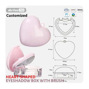 Có Thể Giặt Món Quà Bóng Mắt Son Môi Khỏa Thân Tùy Chỉnh Rỗng Trang Điểm Eyeshadow <span class=keywords><strong>Container</strong></span> Blush Palette Với Logo Và Bàn Chải Lớn - Product Image 1