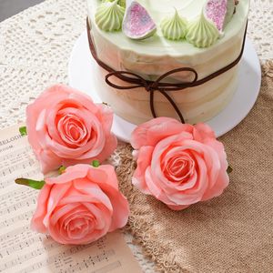 ดอกกุหลาบประดิษฐ์ CallaFloral สีชมพูพิงค์ งานแฮนด์เมด สำหรับตกแต่งงานแต่งงาน 3 ชิ้น - Product Image 1