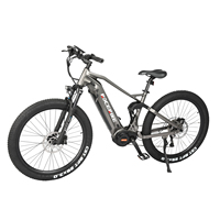 Vélo de montagne électrique OEM de haute qualité 29'' tout-terrain VTT à suspension intégrale, moteur central 48V 750W, batterie au lithium, alliage d'aluminium