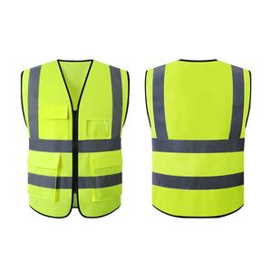 سترة سلامة عاكسة للضوء EN20471 للمهندسين الإنشائيين وحركة المرور الصناعية، قابلة للتنفس، بجيوب ورؤية عالية - Product Image 3