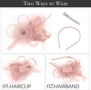 AMCAMI Chapeaux fascinateurs à plumes pour femmes 2026 Derby & Tea Party Petite taille Chine Sans matériau avec bandeau - Product Image 5