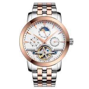 Men's watch multi-functional stainless steel <b>wristwatch</b> starry sky dial luminous <b>waterproof</b> business men's watch - Product Image 1