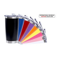 Tasse de voiture isolée sous vide à double paroi de 20oz tasse à gobelet enduite de poudre tasse à café thermique en acier inoxydable