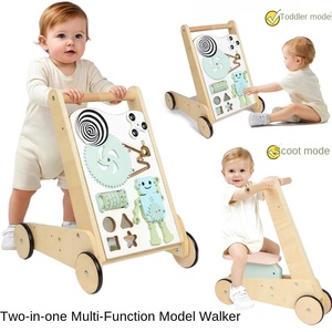 OEM/ODM Robot multifonction 2 en 1 Trotteur en bois pour bébé Tricycle en bois <span class=keywords><strong>Voiture</strong></span> pour bébé Trotteurs pliables pour enfants garçons filles - Product Image 2