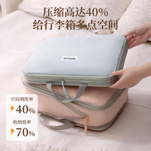 Sac de rangement pour vêtements Beilian, grande capacité, sac de voyage en nylon, forme rectangulaire, portable pour les voyages, rose, bleu, cyan, violet - Product Image 5