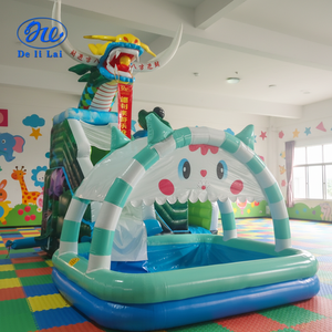 Châteaux gonflables commerciaux les plus vendus, toboggans aquatiques gonflables avec piscines, parcs aquatiques gonflables - Product Image 1
