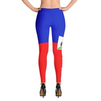 Colorvalue — Leggings athlétiques à la mode pour femmes, vêtements Haitian avec Logo et impression de carte, drapeau hémien pour dames, 2022