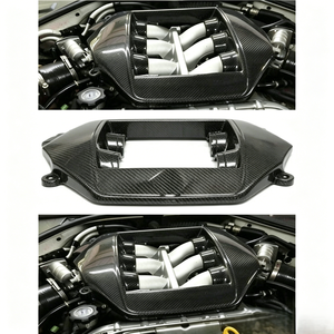ฝาครอบเครื่องยนต์คาร์บอนไฟเบอร์ 3K Prepreg สำหรับ Nissan GT-R R35 ปี 2008-2023 - Product Image 3