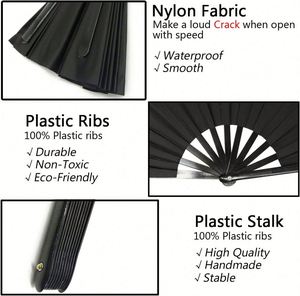 Abanico Plegable de Bambú Tallado, Ecológico y Económico 2023, Personalizado, Tradicional, de Plástico, para Publicidad y Promoción - Product Image 4