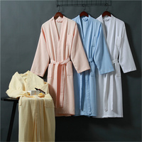 Prix d'usine pour longue robe de chambre femme, robe de chambre blanche à capuche, robe de chambre homme