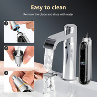 Tondeuse à nez électrique indolore rechargeable professionnelle tondeuse à cheveux étanche avec affichage LED pour hommes