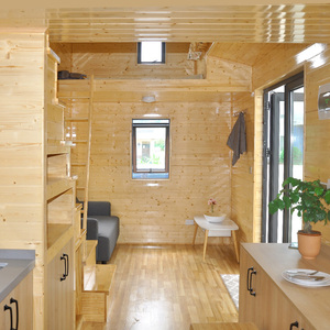 Petite maison moderne sur roues Remorque hors réseau pour explorer la nature Chambres entièrement équipées Cuisine et <span class=keywords><strong>salle</strong></span> <span class=keywords><strong>de</strong></span> <span class=keywords><strong>bain</strong></span> - Product Image 2